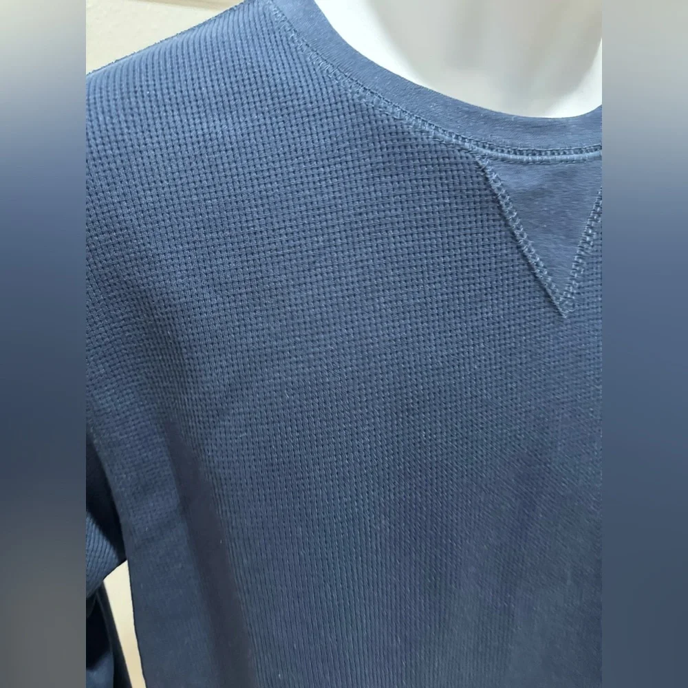 NWT Sun River Men PullOver Blue Size XL‎ Waffle Long Sleeve